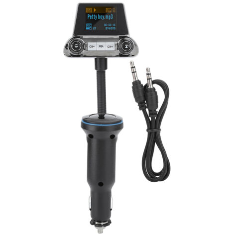 Bluetooth 5.0 FM-Transmitter mit QC3.0 USB-Ladegerät und Freisprechfunktion – AUX-kompatibel