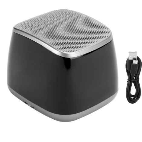 Bluetooth 5.0-Lautsprecher mit grauem Kunststoffgehäuse, kabelloser Freisprechlautsprecher fürs Büro
