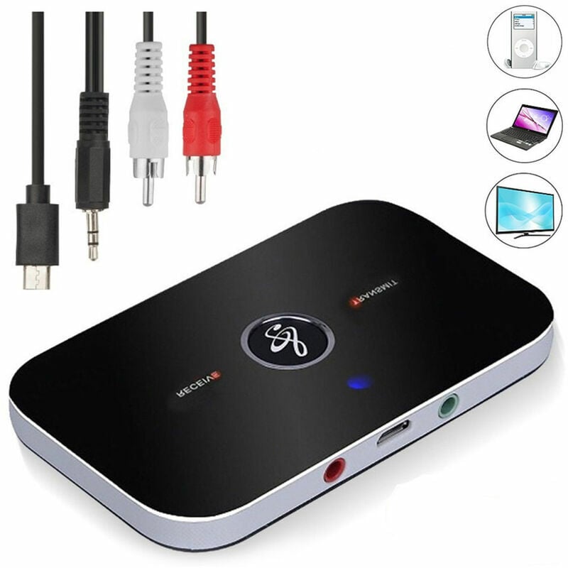 Tumalagia - Bluetooth 5.0 Receiver Adapter, 2 in 1 Receiver Transmitter with 3.5mm Audio Output Rca Audio Bluetooth Adapter/Converter
