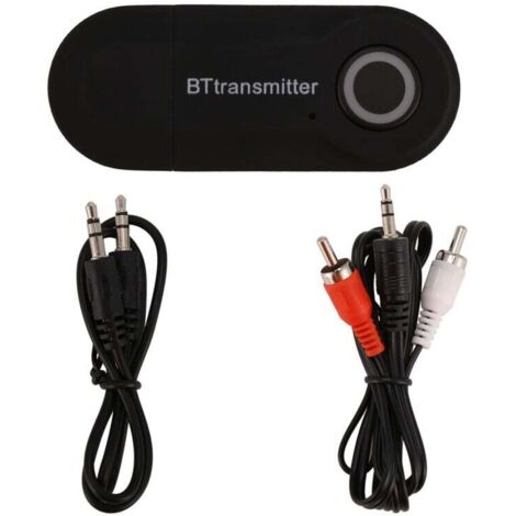 Bluetooth 5.0 Wireless Audio Adapter Transmitter Receiver for PC/TV/Car, 3.5mm Aux Audio Music Rx Sender