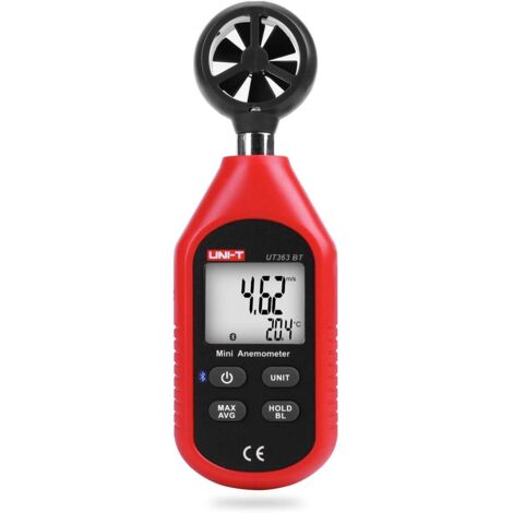 Bluetooth-Anemometer, tragbares Mini-Digitalanemometer mit Thermofunktion
