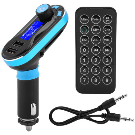 Bluetooth-FM-Transmitter fürs Auto mit zwei USB-Anschlüssen und MP3-Player