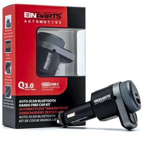 Bluetooth-FM-Transmitter mit Freisprechfunktion und QC 3.0/PD 38W-Ladegerät