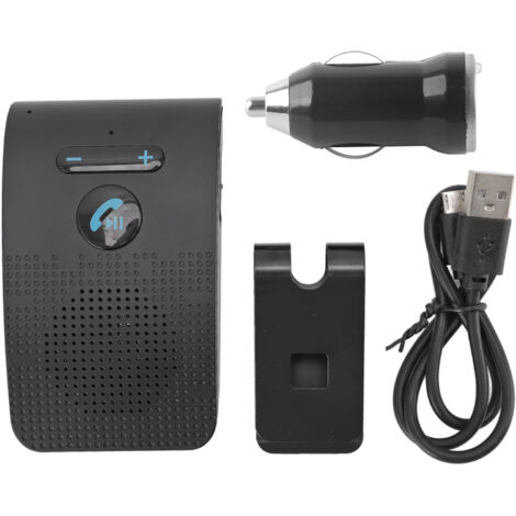 Bluetooth-Freisprecheinrichtung fürs Auto, Diebstahlsicherung und Befestigungsclip, drahtloser Audioadapter für Anrufe und MP3-Musik.