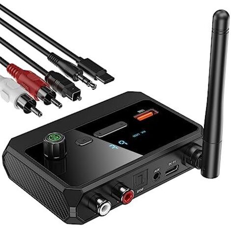 Bluetooth Receiver - Bluetooth 5.3 - RCA AUX Optical Output - USB Playback Support - For Home Stereo Speakers Amplifier - 1 Piece