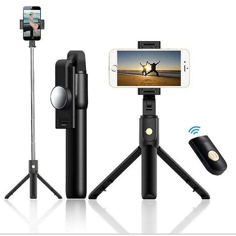 Bluetooth-Selfie-Stick mit 360-Grad-Drehung, verstellbarer Teleskop-Stick mit Telefonhalter, 3-in-1-Stativ-Einbeinstativ-Selfie-Stick mit drahtloser Fernbedienung,11