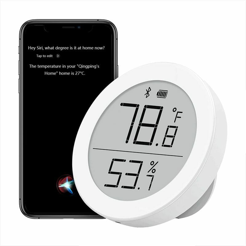 Bluetooth Thermo-hygromètre Version h, 2 Modes Consommation d'énergie Ultra-Faible Angle de Vision Ultra-Large Écran d'encre électronique Prise en