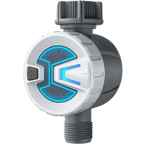 Bluetooth Watering Timer with App, 1min-24h Duration, Timing Function, Mobile Weather, for Garden, Lawn, Gray