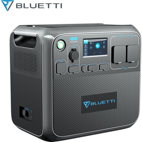 BLUETTI AC200P Solar Generador, 2000Wh Estación de Energía Portátil, Batería de LiFePO4 con 2 Salidas de CA de 2000W(4400W Máximo), Salida RV de 30A para el Uso Doméstico, Camping