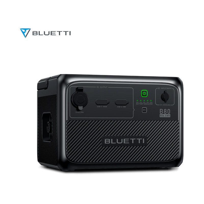 Bluetti - Batterie d'extension B80 806Wh, batterie de secours LiFePO4 pour générateur solaire AC60/EB3A/EB55/EB70, étanche à la poussière et à l'eau
