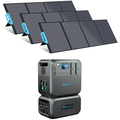 Power Station BLUETTI AC60 con Pannello Solare PV120,403Wh generatore solare  Portatile,LiFePO4 Batteria Backup,per Campeggio all'Aperto,Viaggio