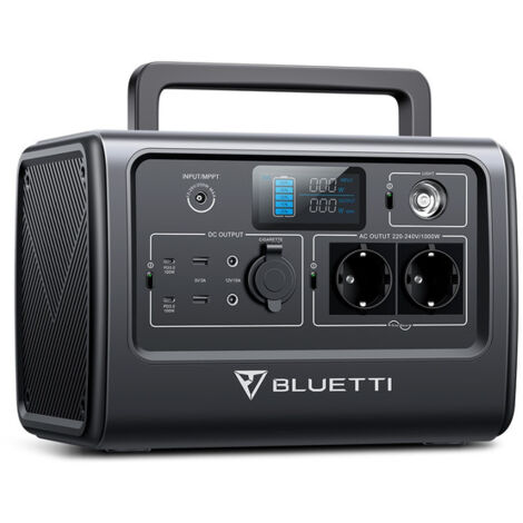 BLUETTI EB70 1000W Générateur solaire Station d'énergie portable (crête 1400W) 716Wh Batterie de secours LiFePo4 pour camping en plein air RV Panne de courant Maison hors réseau