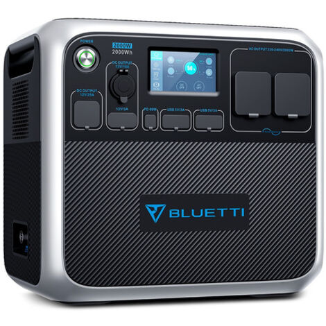 BLUETTI Groupe Electrogène 2000W/2000Wh AC200P Génerateur solaire Groupe électrogène solaire écologique portable Station énergie pour chauffage hivernal, stockage énergie solaire pour une entière indé