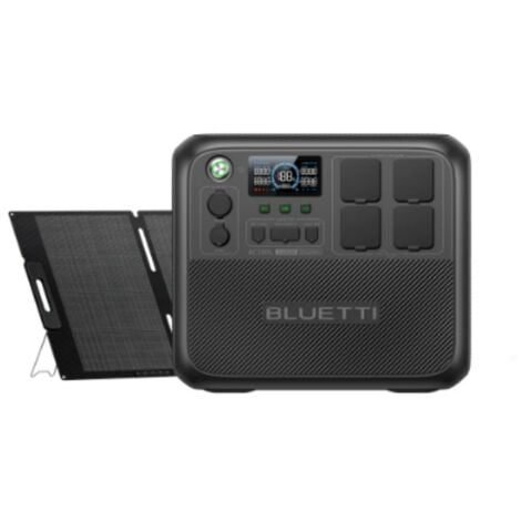 BLUETTI Kit générateur solaire AC200L avec 350W Panneau Solaire, 2048Wh Batterie LiFePO4 avec 4 prises CA de 2400W (3600W Power Lifting), Générateur Solaire pour Réfrigérateur, sèche-linge, climatise