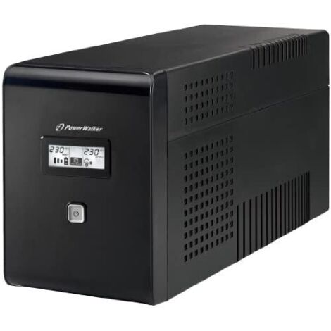 BlueWalker PowerWalker Vi 1500 LCD - Kontinuierliche Stromversorgung (USV) (1500 VA, 900W, 160V, 12V / 9Ah, 4h, Tower) Schwarz