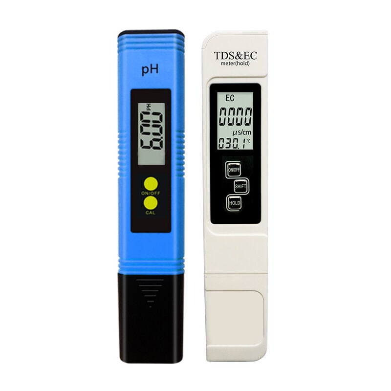 Csparkv - Blue)Water Quality Test Meter tds ph ec Temperature 4 in 1 Set Digital Tester with lcd Display Test for Swimming Pool, Aquarium