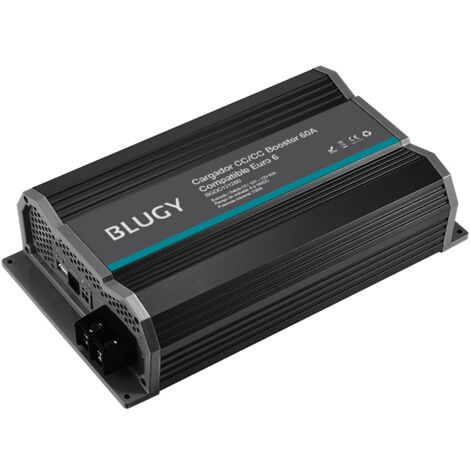 BLUGY Cargador/Booster CC/CC, de 60A, compatible Euro 6, autocaravana, vehículo