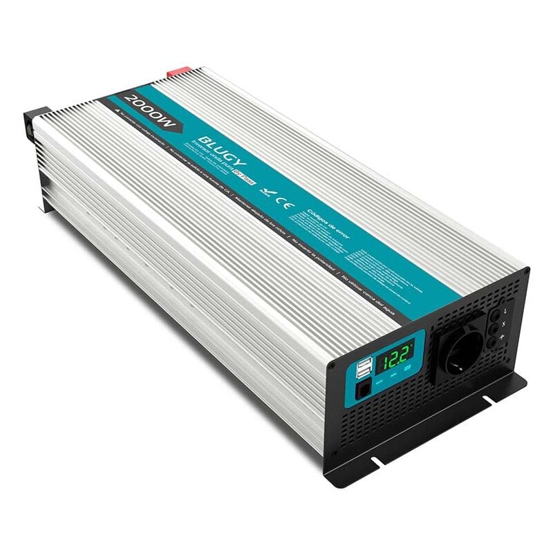 Blugy Onduleur Pure Wave 12V 2000W avec fonction By-Pass