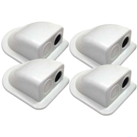 Blugy Pasacables para panel solar, blanco, 4 unidades
