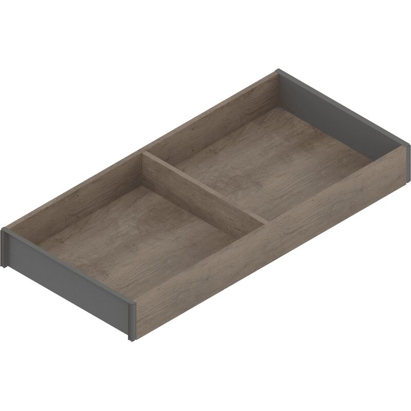 Blum Ambia Line Schubladeneinsatz breit mit 1 Querteiler - Schubkasteneinsatz NL450mm, B200mm, Nebraska Eiche