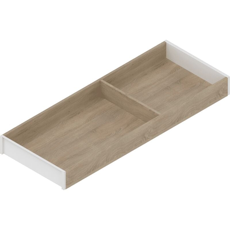 Ambia Line Schubladeneinsatz breit mit 1 Querteiler - Schubkasteneinsatz NL550mm, B200mm, Bardolino Eiche - Blum