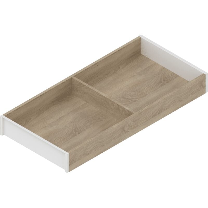 Blum Ambia Line Schubladeneinsatz breit mit 1 Querteiler - Schubkasteneinsatz NL450mm, B200mm, Bardolino Eiche