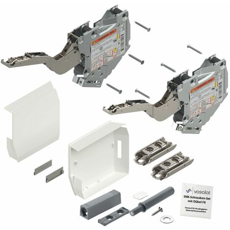 Blum Aventos Tip On Kraftspeicher 220-500 weiß Klappenbeschlag mit Montageplatte