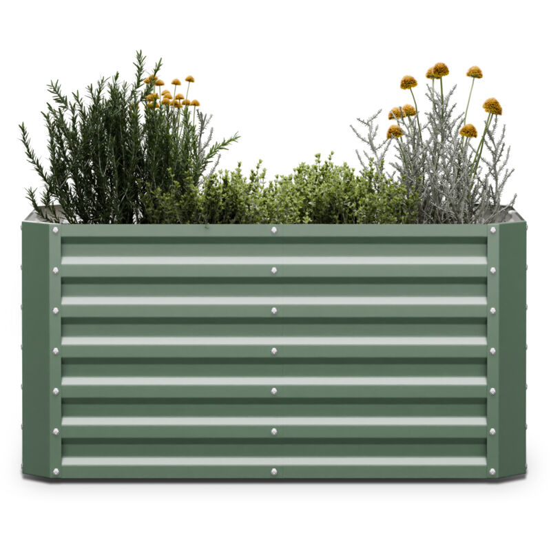 Blumfeldt Hohes Garten-hochbeet 120x60x90 Cm, Gerade Form, Aus Verzinktem Stahl, Rost- & Frostschutz, Einfache Montage, Ideal Fur Effizientes Gartnern