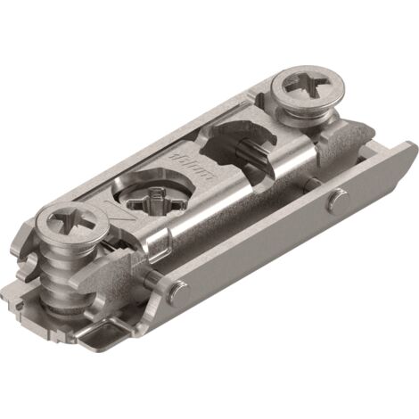 BLUM CLIP Exzenter Montageplatte gerade, Stahl, Systemschraube, Distanz 0 mm