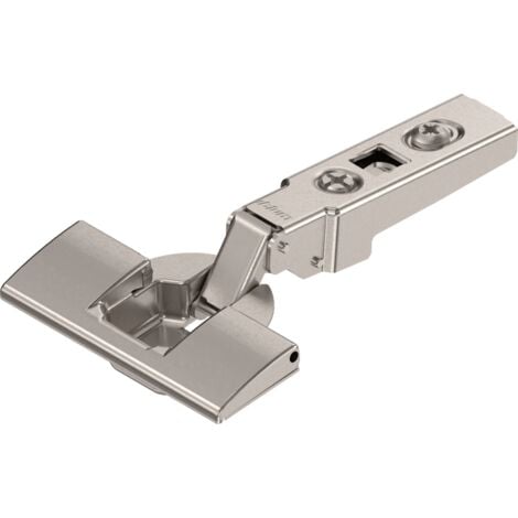 BLUM Clip Standardscharnier 100°, Eckanschlag, Topf: Inserta, vernickelt