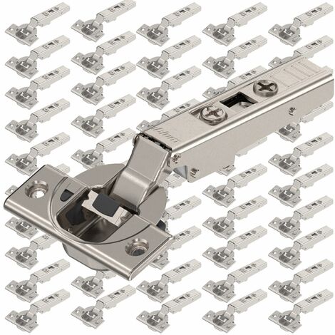 Blum Clip Top Blumotion 110 - Scharniere mit integrierter Dämpfung - hochwertige Scharniere für Küchenschränke - Topfscharnier mit Eckanschlag, vernickelt - 50 Stück