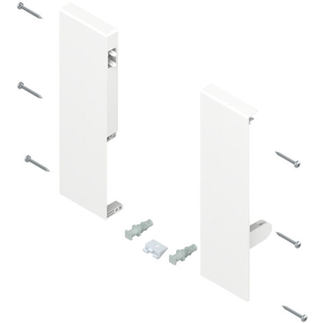 Blum Fronthalter TANDEMBOX Höhe D für Innenauszug mit 1-fach Reling links/rechts für TANDEMBOX antaro Seidenweiß