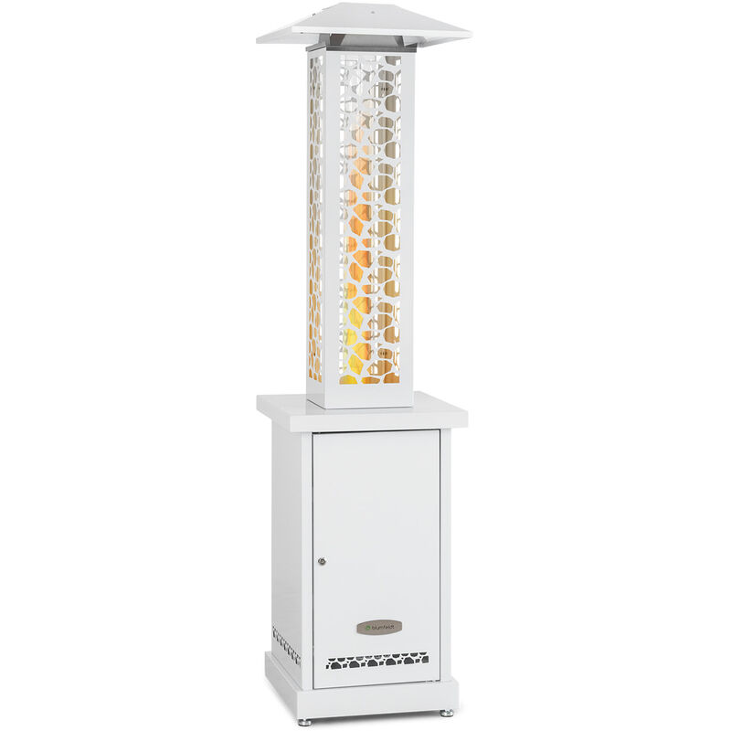 

Heat Hunter Estufa de pellets para terrazas 12,2 kW móvil acero inoxidable color blanco