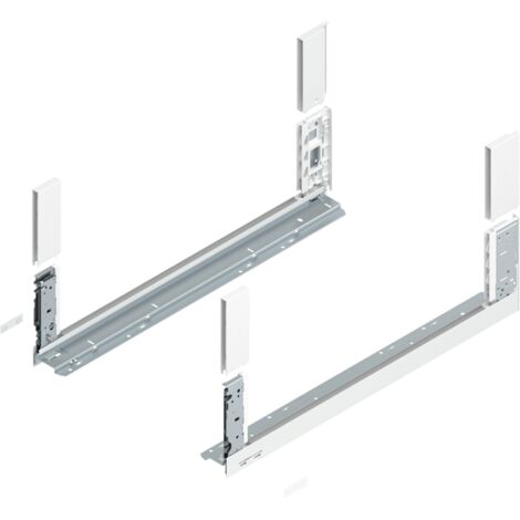 Blum LBX Zargen free H= 176,8mm NL 650mm,  seidenweiss,  incl. Boxcover vorn u. hinten