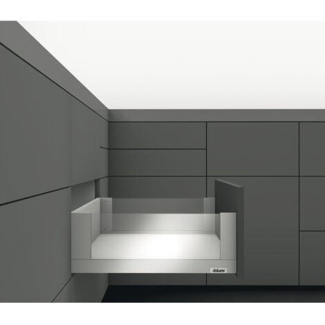 BLUM LEGRABOX free SET Höhe C, BLUMOTION S, 70Kg, NL 550, Carbonschwarz