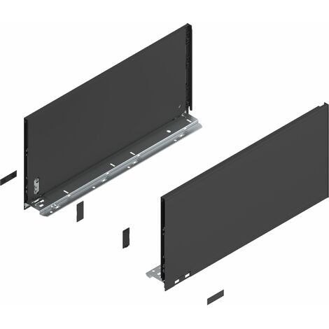 BLUM LEGRABOX pure SET Höhe F, BLUMOTION S, 40Kg, NL 400, Carbonschwarz