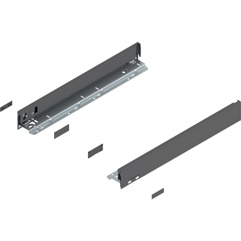 Blum - Legrabox Zarge, Höhe n, (66,3 mm), nl= 500 mm, links/rechts, für Legrabox pure, oriongrau matt