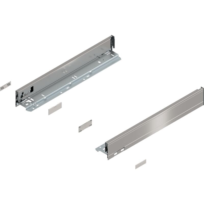 Legrabox pure Zarge, Höhe N,(66,3 mm), nl= 450 mm, links/rechts, für Legrabox pure, inox - Blum