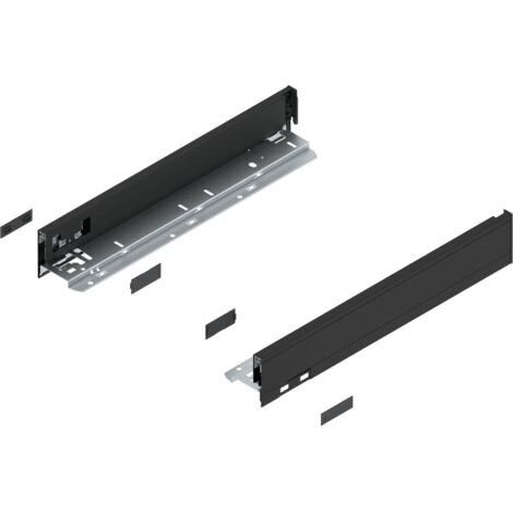 Blum LEGRABOX pure Zarge, H=66.5 mm, NL=400 mm, carbonschwarz matt, links/rechts