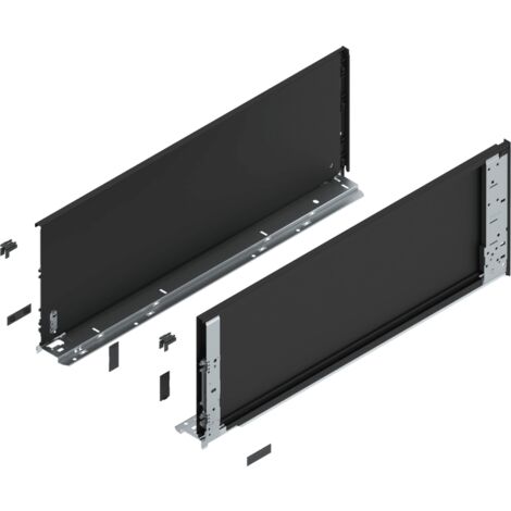 Blum LEGRABOX pure Zarge (innen), H=241mm, NL=650mm, carbonschwar