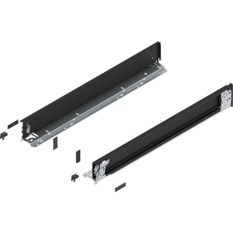 Blum LEGRABOX pure Zarge (innen) H=90.5mm, NL=650mm, carbonschwar