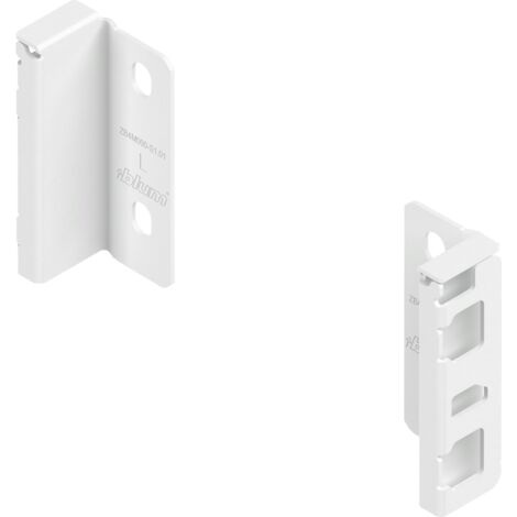 Blum MERIVOBOX Holzrückwandhalter,  Höhe M (108 mm),  links/rechts,  seidenweiß