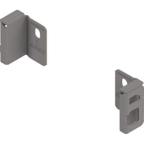 Blum MERIVOBOX Holzrückwandhalter,  Höhe N (82,5 mm),  links/rechts,  indiumgrau