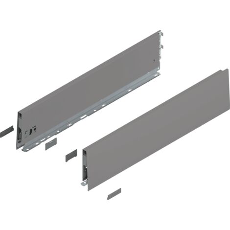 Blum MERIVOBOX Zarge,  Höhe K (129 mm),  NL=550 mm,  l/r inkl. Abdeckk.,  indiumgrau