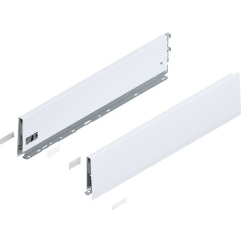 Blum MERIVOBOX Zarge,  Höhe K (129 mm),  NL=550 mm,  l/r inkl. Abdeckk.,  seidenweiß