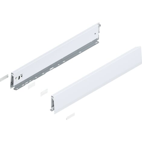 Blum MERIVOBOX Zarge, Höhe M (91 mm), NL=550 mm, l/r inkl. Abdeckk., seidenweiß