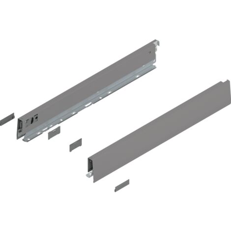 Blum MERIVOBOX Zarge,  Höhe N (68,5 mm) NL=500 mm,  l/r inkl. Abdeckk.,  indiumgrau