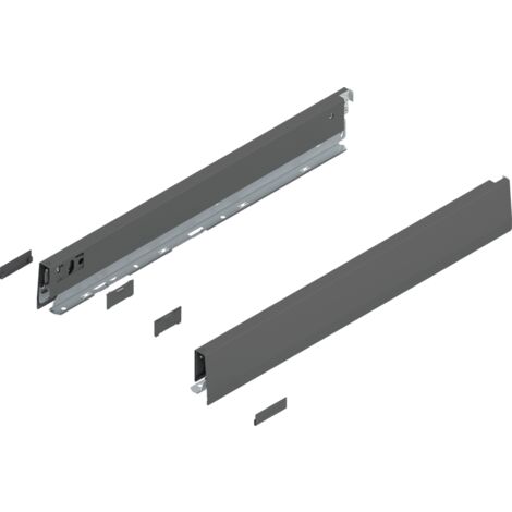 Blum MERIVOBOX Zarge, Höhe N (68,5 mm) NL=500 mm, l/r inkl. Abdeckk., oriongrau