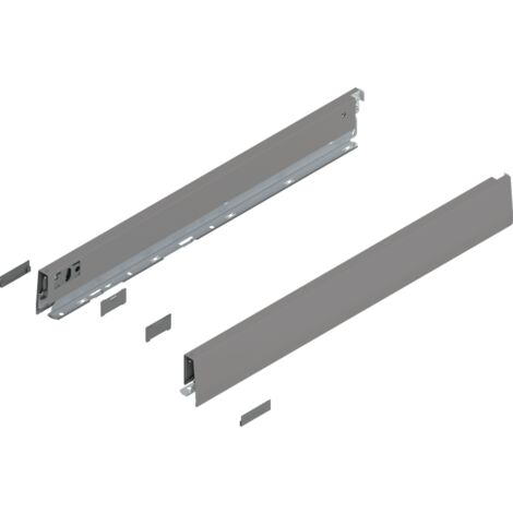 Blum MERIVOBOX Zarge, Höhe N (68,5 mm) NL=550 mm, l/r inkl. Abdeckk., indiumgrau