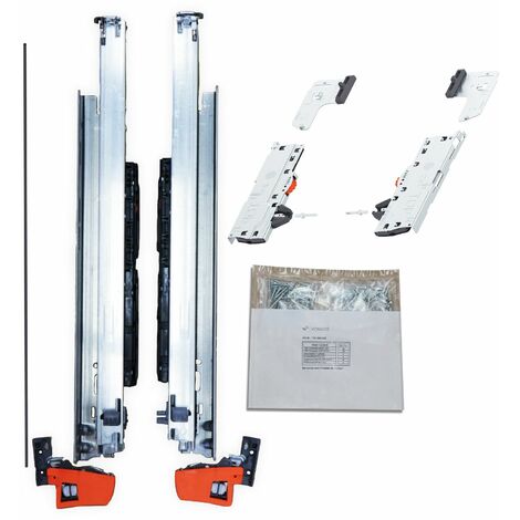 BLUM MOVENTO BLUMOTION S 760H Schubladenschienen, 380mm Vollauszug 40kg m.TIP-ON Funktion, 1 Paar inkl. Kupplung